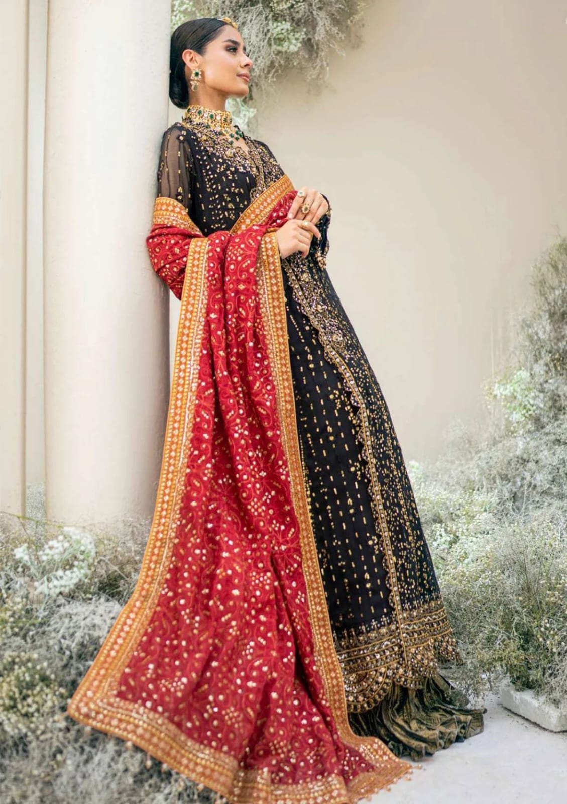 Dhanak embroidered luxury unstitched 3pc suit